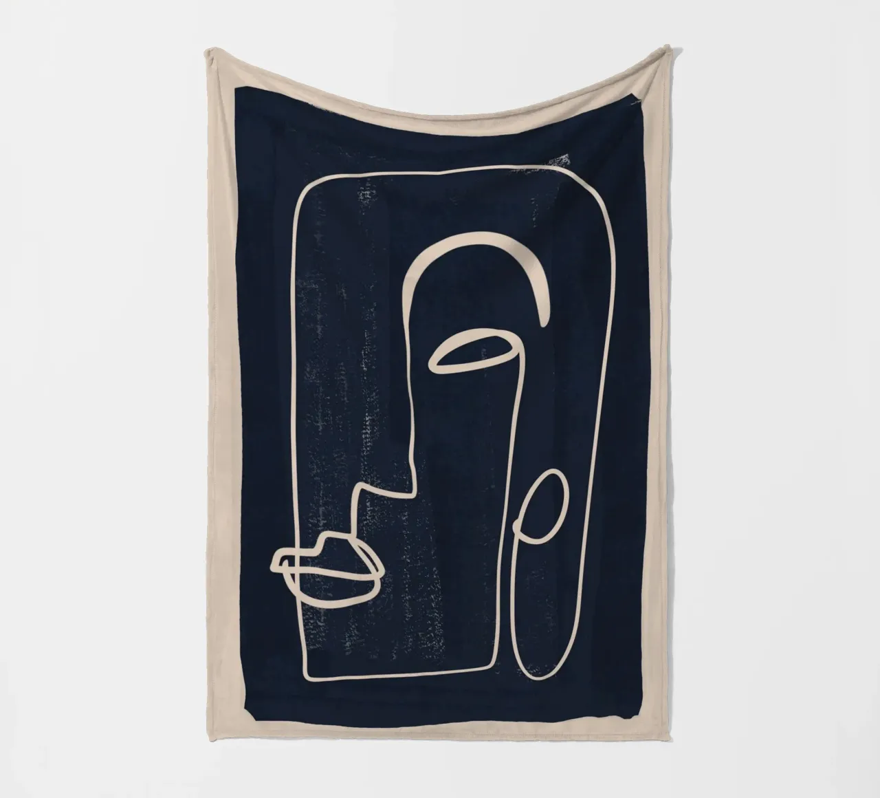 Abstraktes Gesicht 22 Fleecedecke von ThingDesign