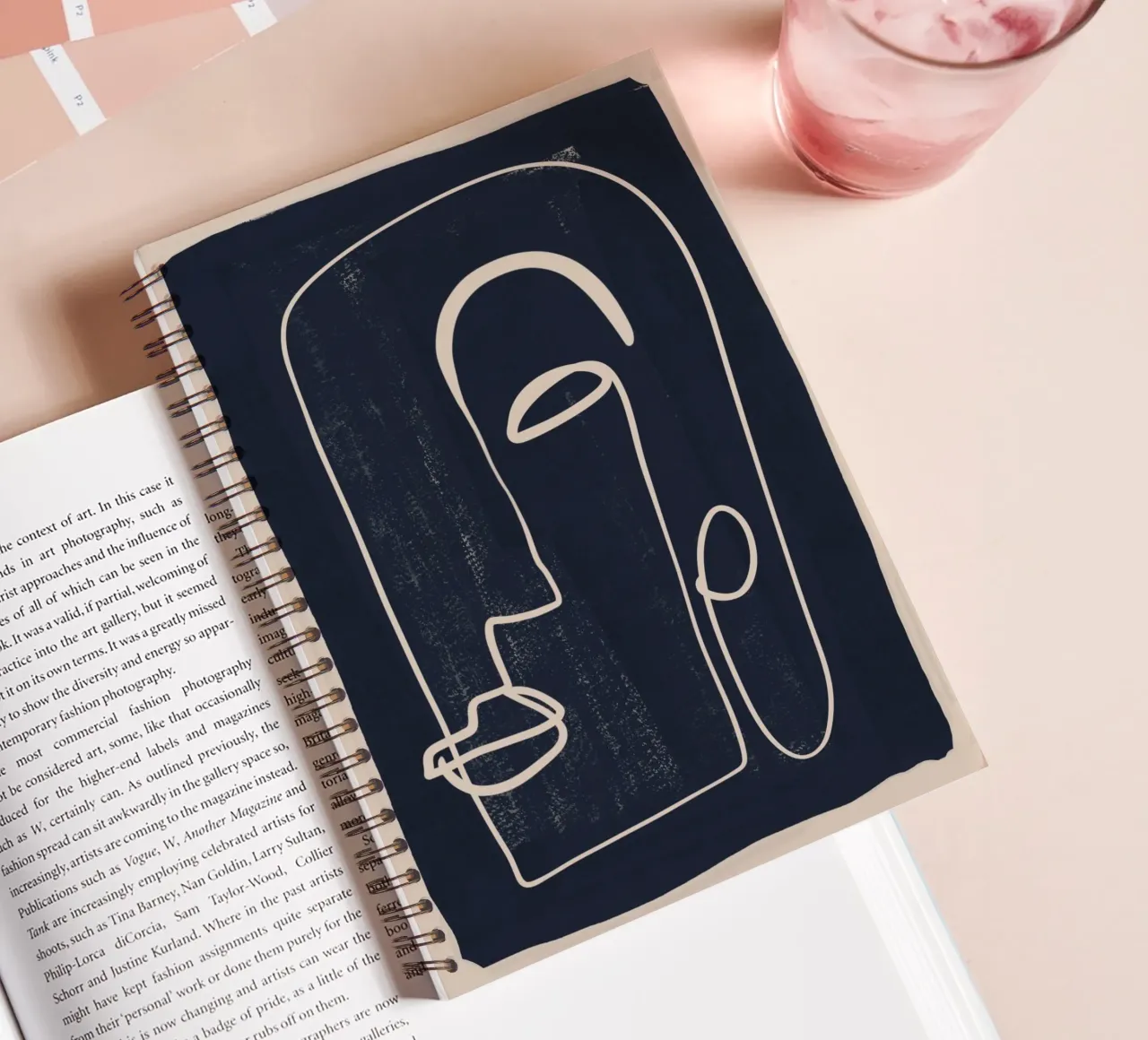 Abstract Face 22 spiral notebook by ThingDesign
