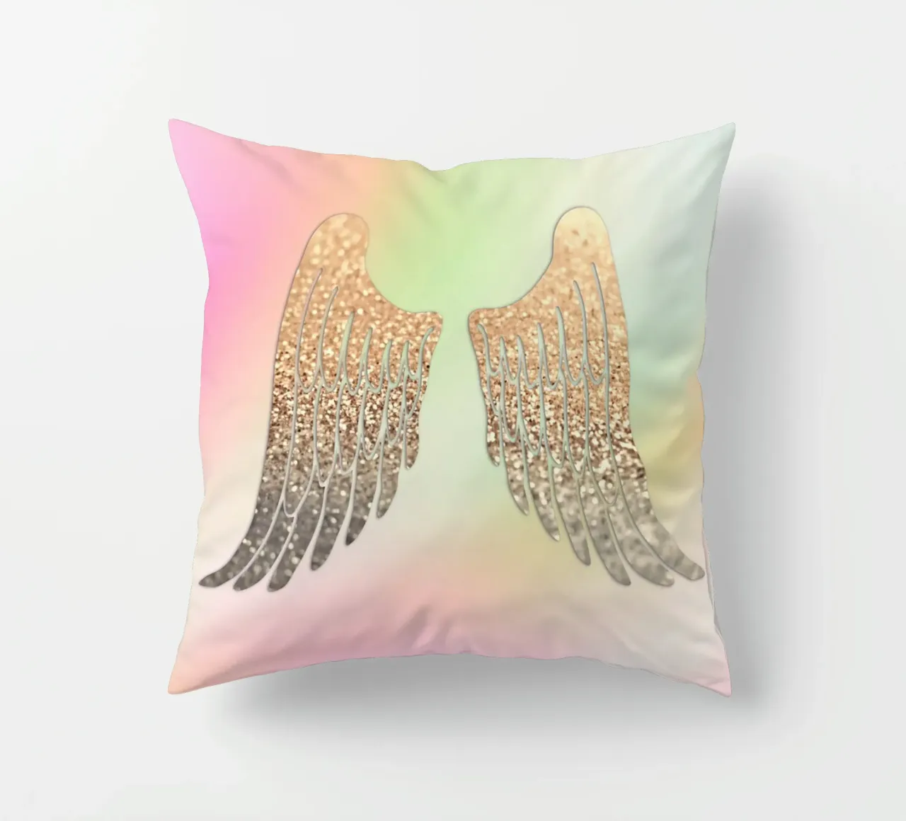 Ali d'oro Arcobaleno cuscino da Monika Strigel