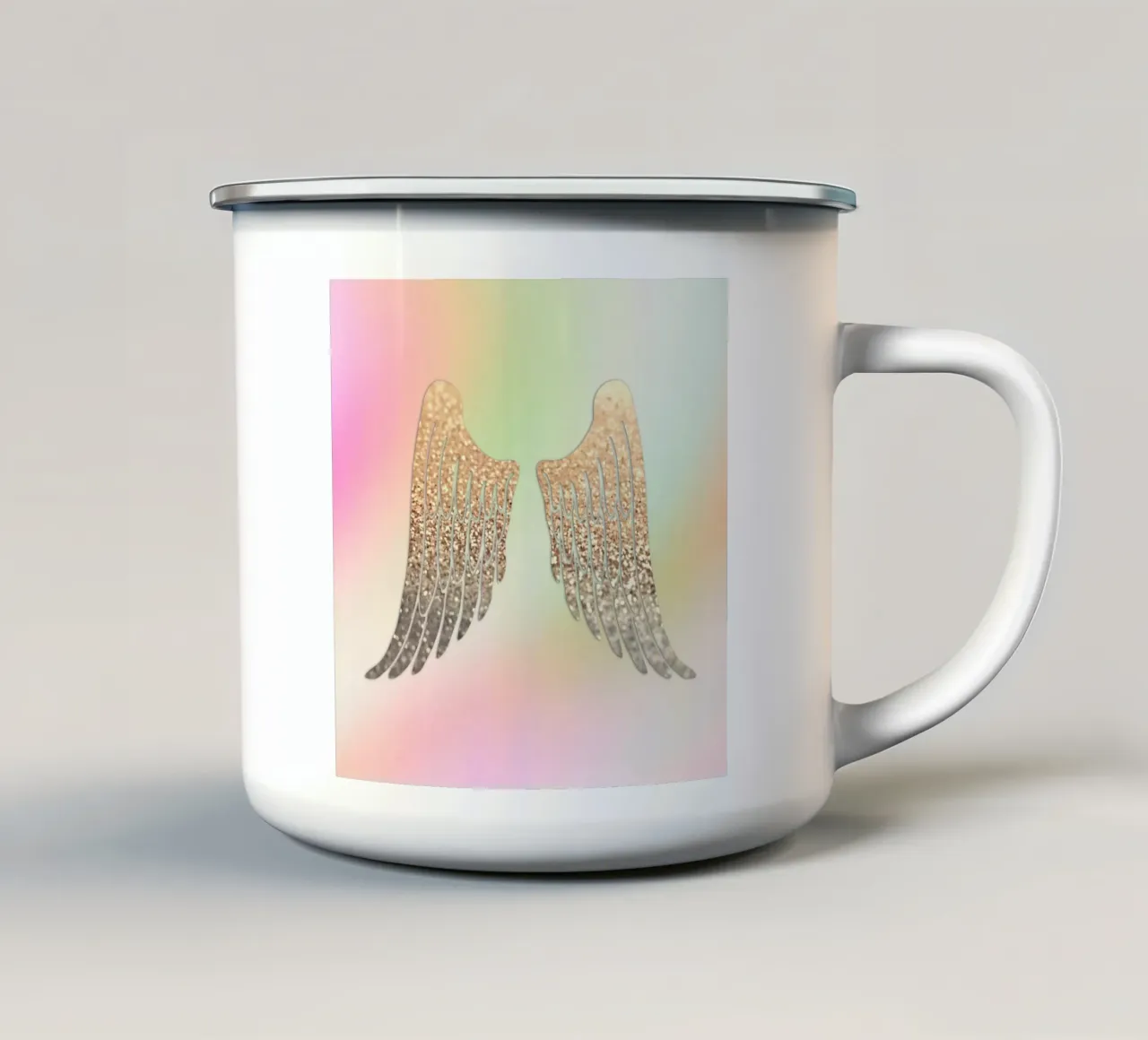 Ali d'oro Arcobaleno tazza in smalto da Monika Strigel