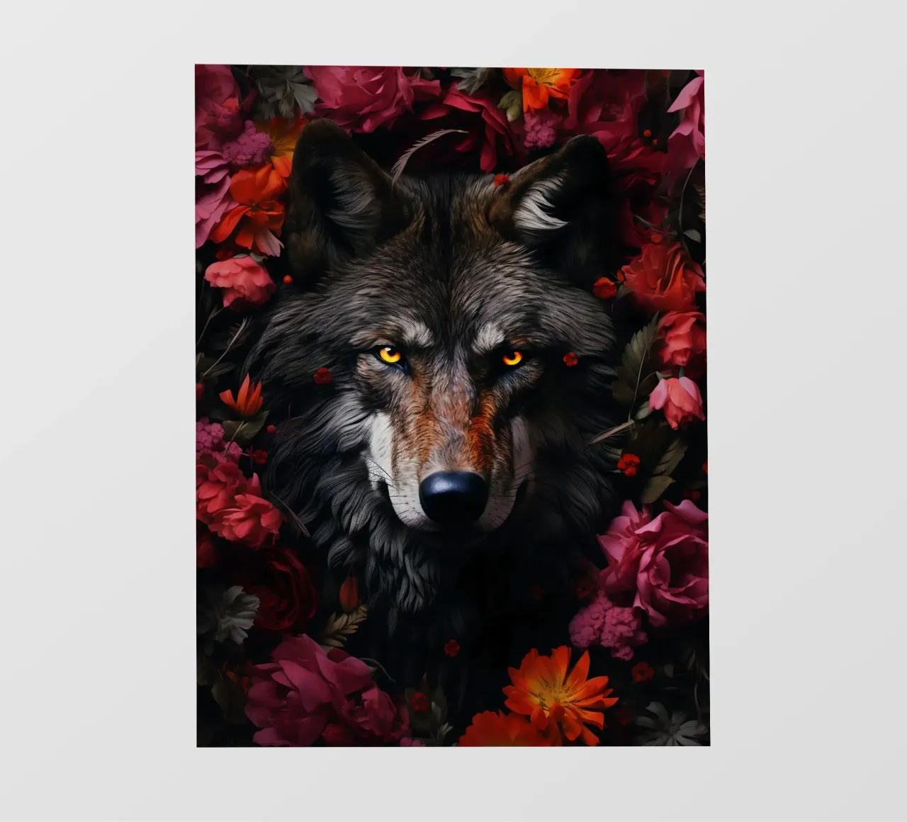 Wolf Flowers 2 telo in pvc da Mateo