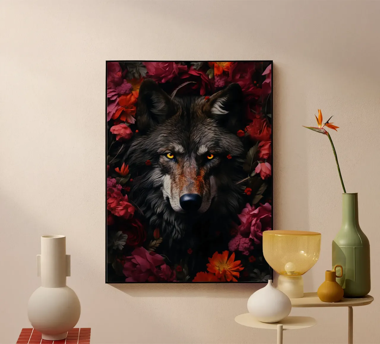 Wolf Flowers 2 plexiglass da Mateo