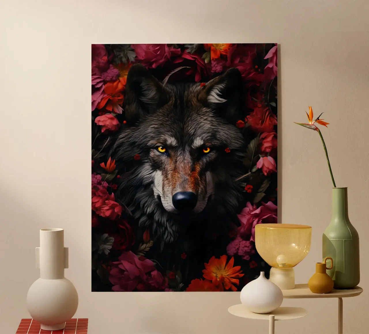 Wolf Flowers 2 plexiglass da Mateo