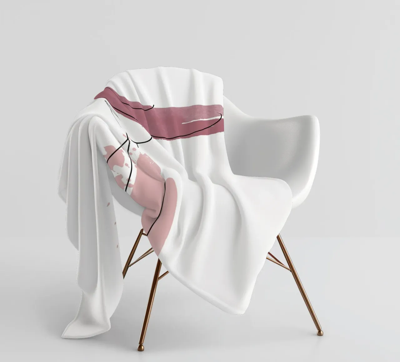 Line Art Donna coperta in pile da ArtDesign by KBK