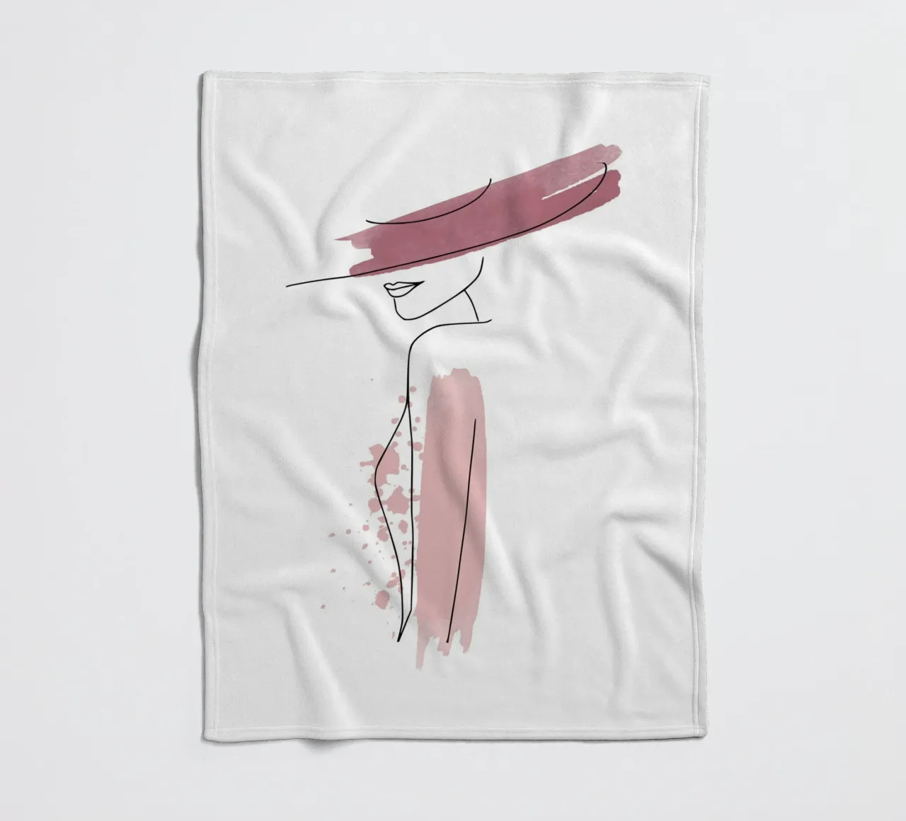 Line Art Donna coperta in pile da ArtDesign by KBK
