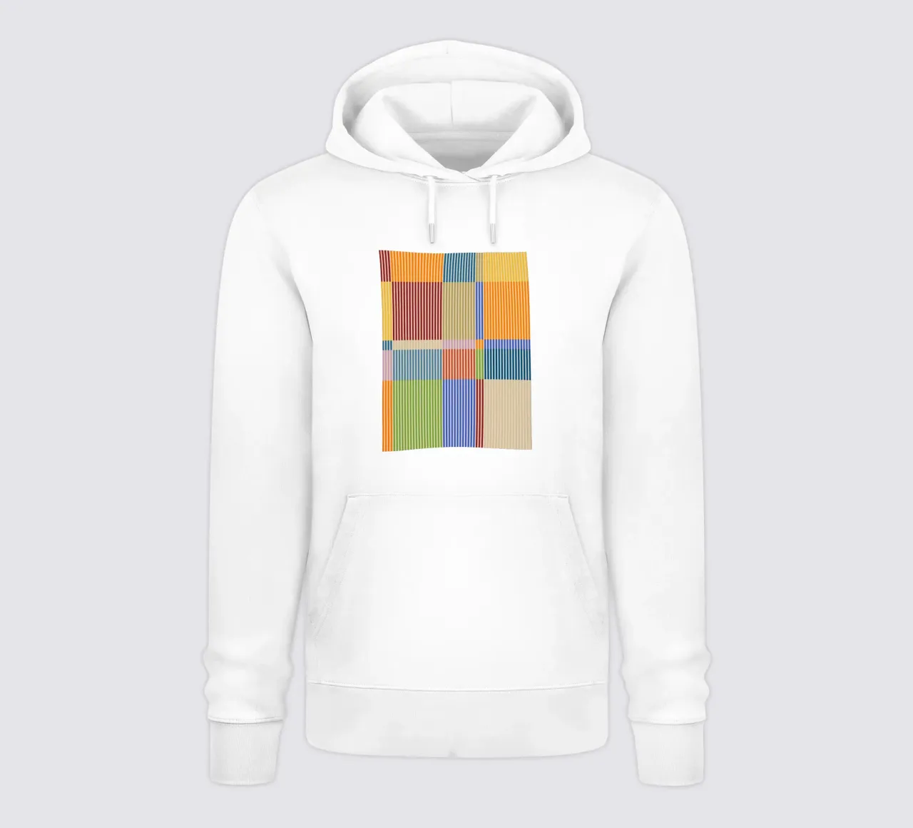 Lignes linéaires colorées Bauhaus Patchwork Motif 1 sweat à capuche de Dominique Vari Abstract