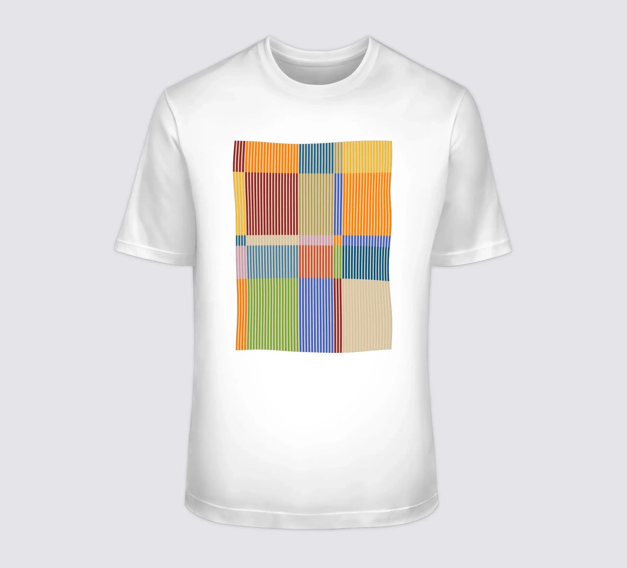 Linee colorate e lineari Bauhaus Patchwork Modello 1 t-shirt da Dominique Vari Abstract