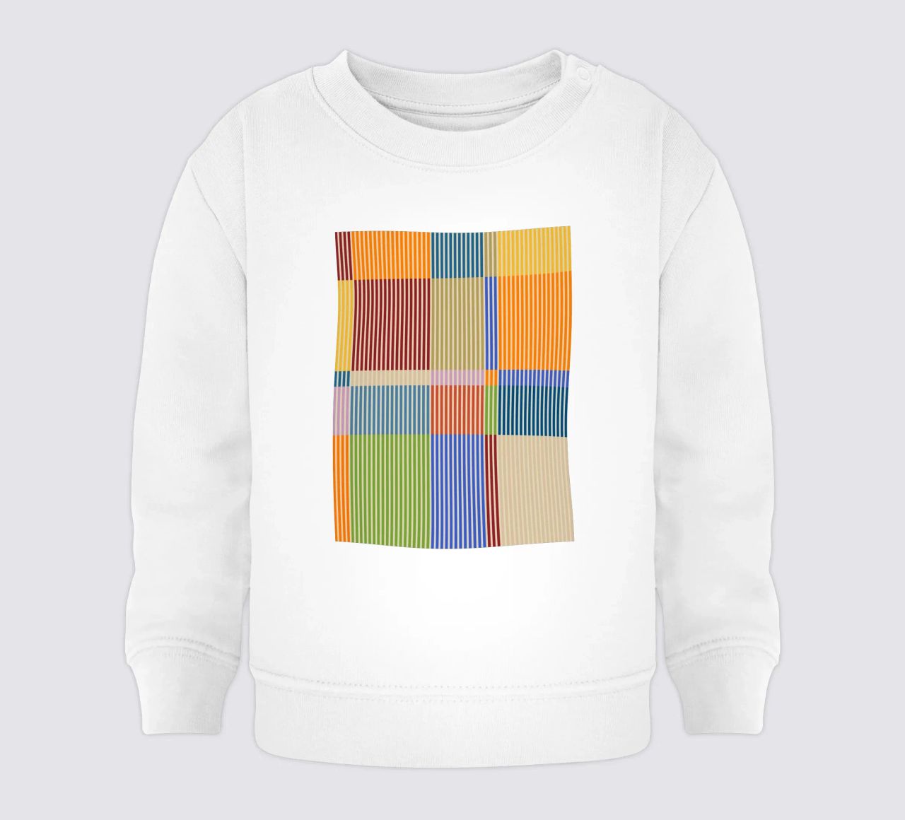 Linee colorate e lineari Bauhaus Patchwork Modello 1 felpa neonato da Dominique Vari Abstract