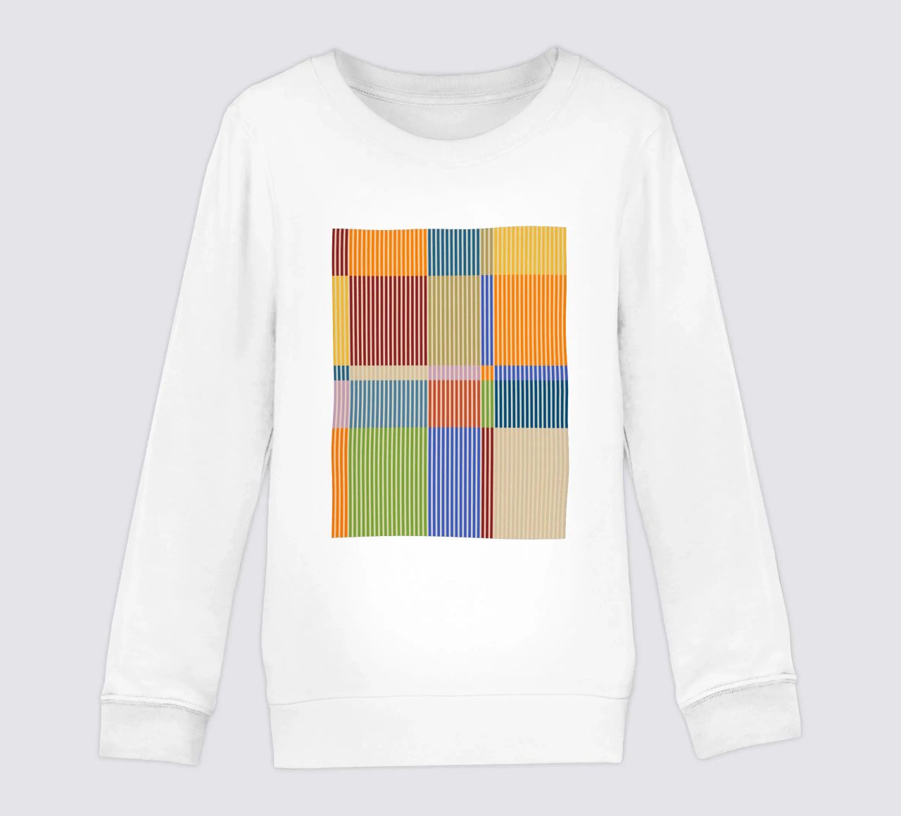 Linee colorate e lineari Bauhaus Patchwork Modello 1 felpa bambino da Dominique Vari Abstract