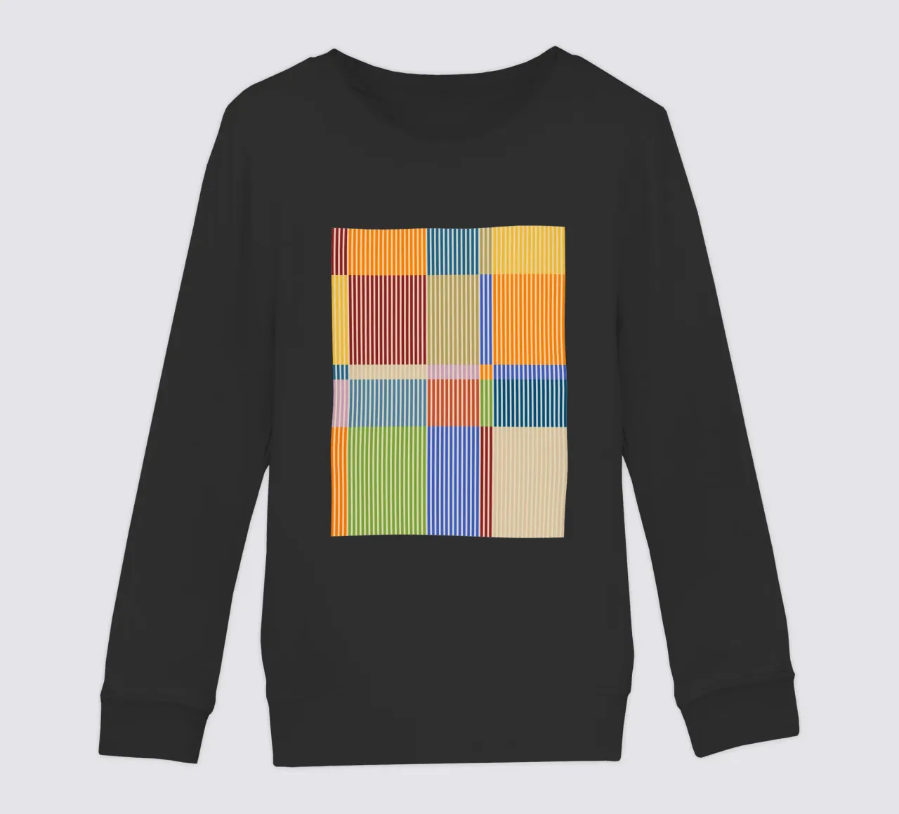 Linee colorate e lineari Bauhaus Patchwork Modello 1 felpa bambino da Dominique Vari Abstract