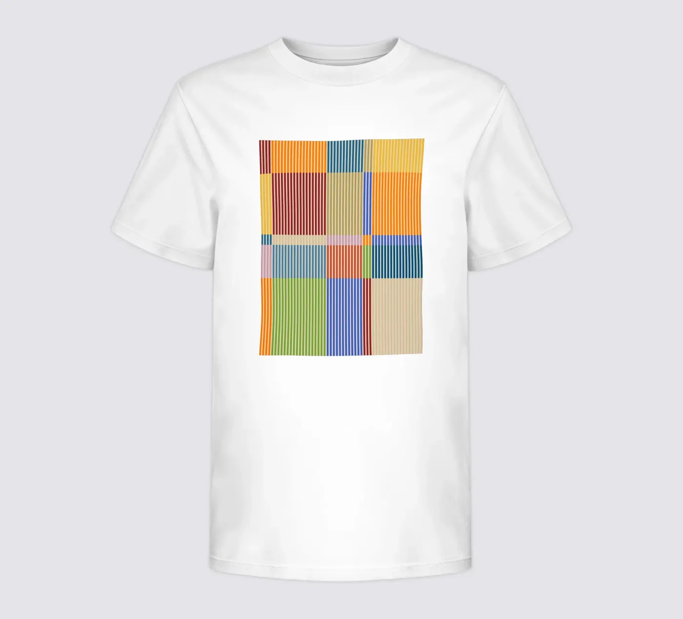 Linee colorate e lineari Bauhaus Patchwork Modello 1 t-shirt bambini da Dominique Vari Abstract