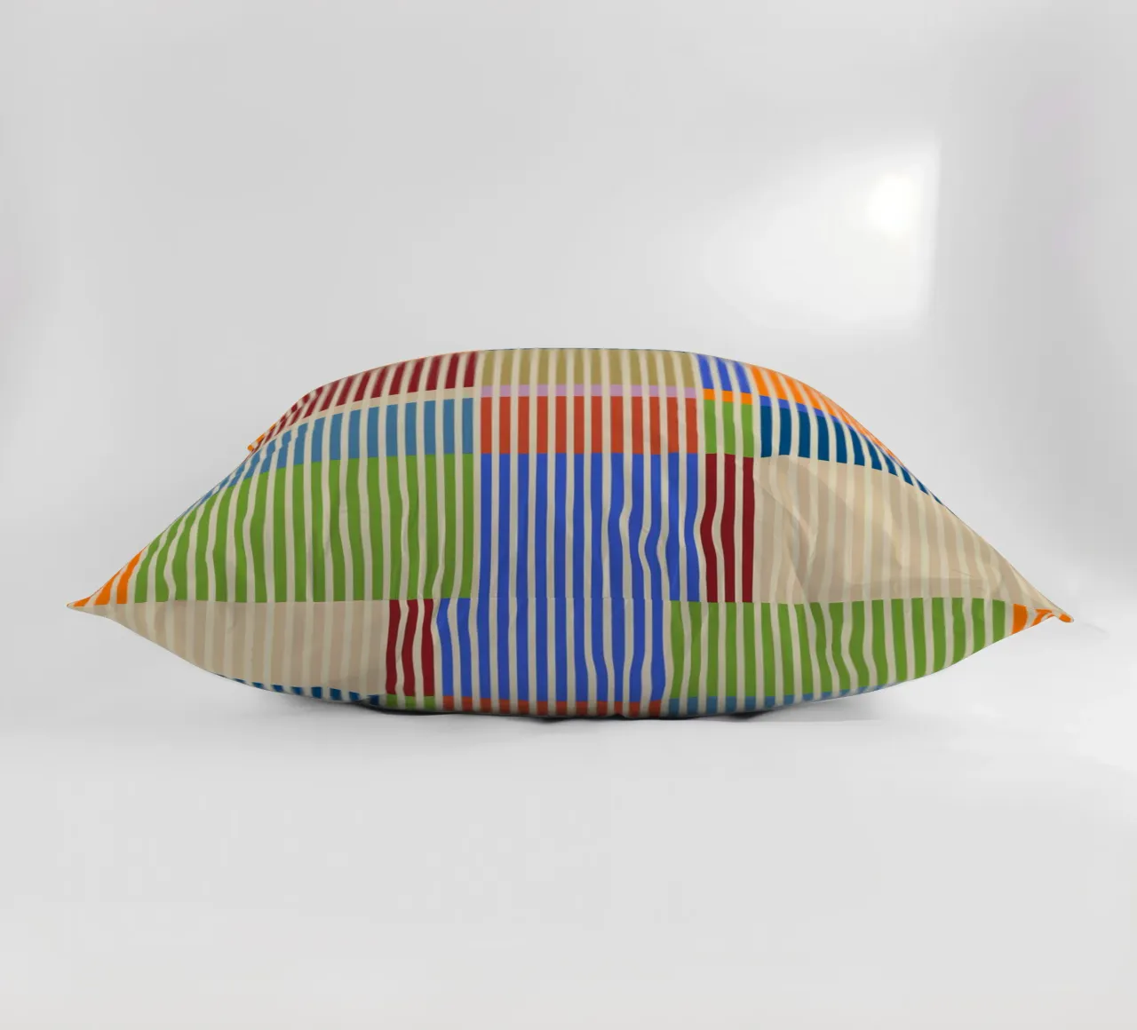 Lignes linéaires colorées Bauhaus Patchwork Motif 1 coussin de Dominique Vari Abstract