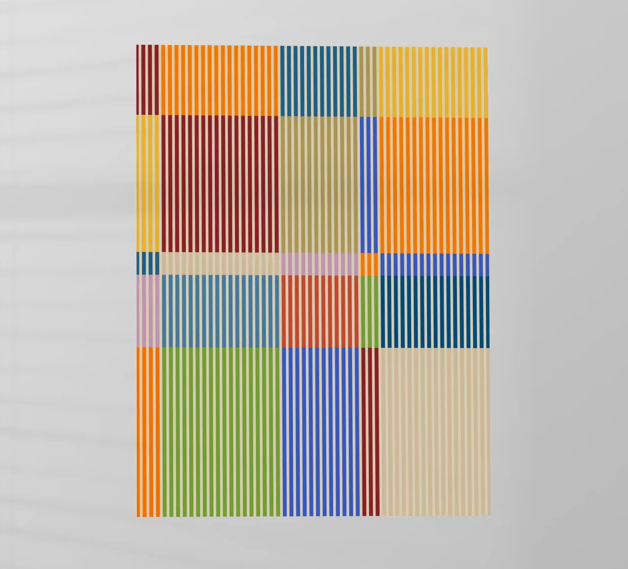 Linee colorate e lineari Bauhaus Patchwork Modello 1 pellicola backlit da Dominique Vari Abstract