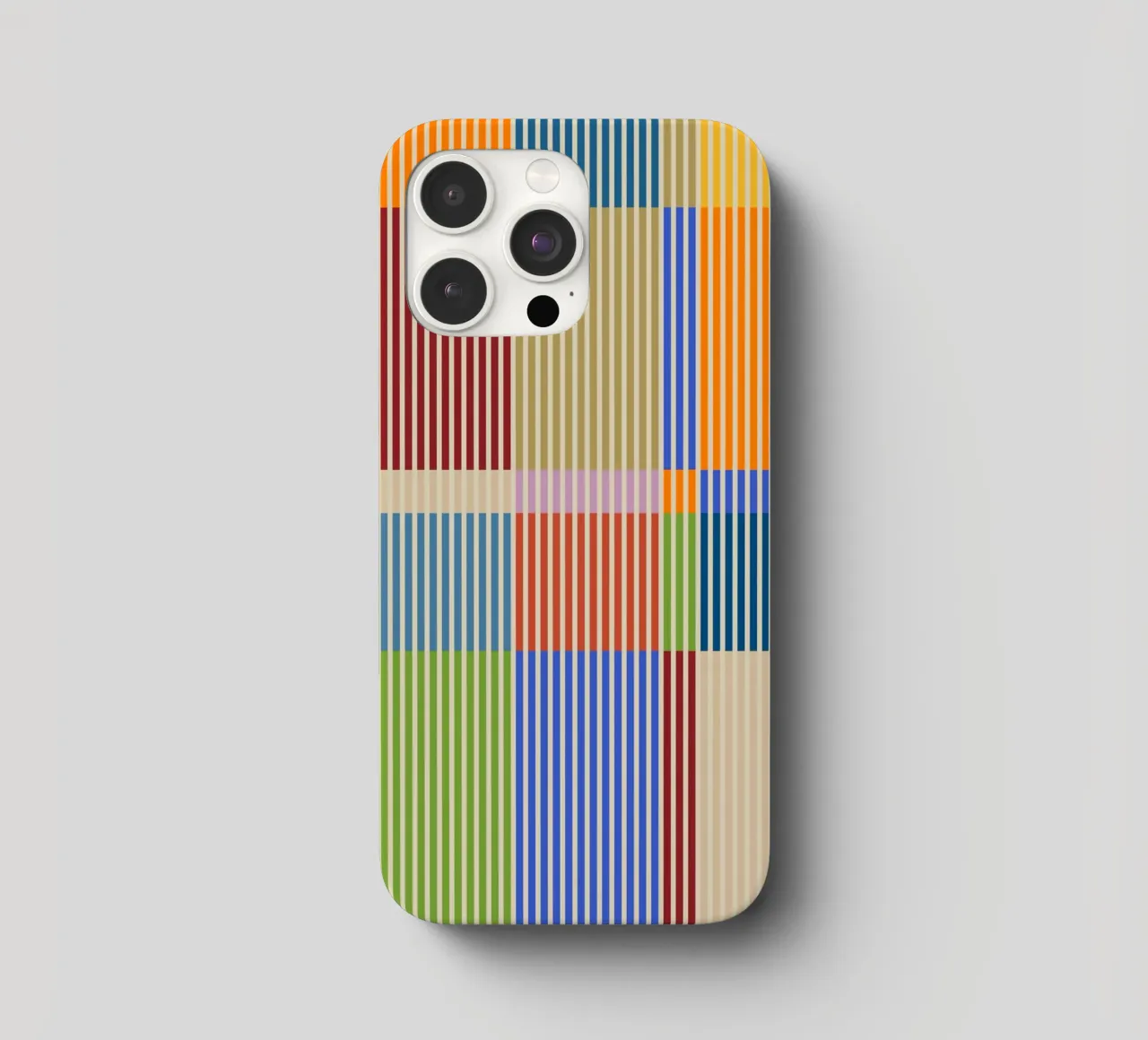 Linee colorate e lineari Bauhaus Patchwork Modello 1 cover iphone da Dominique Vari Abstract