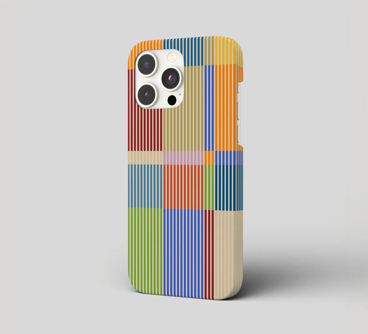 Linee colorate e lineari Bauhaus Patchwork Modello 1 cover iphone da Dominique Vari Abstract