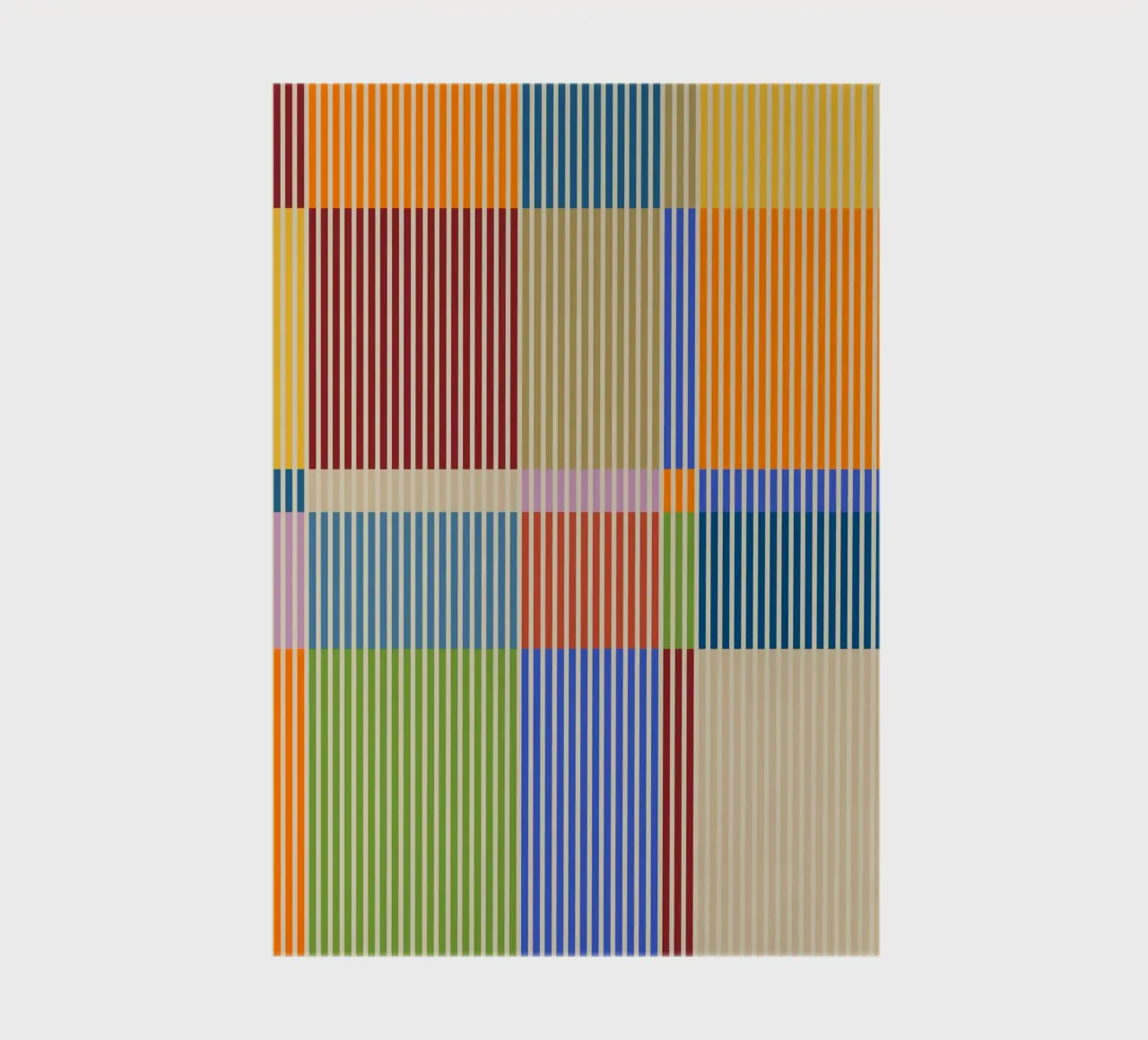 Buntes lineares Bauhaus Patchwork Linien Muster 1 Notizbuch von Dominique Vari Abstract