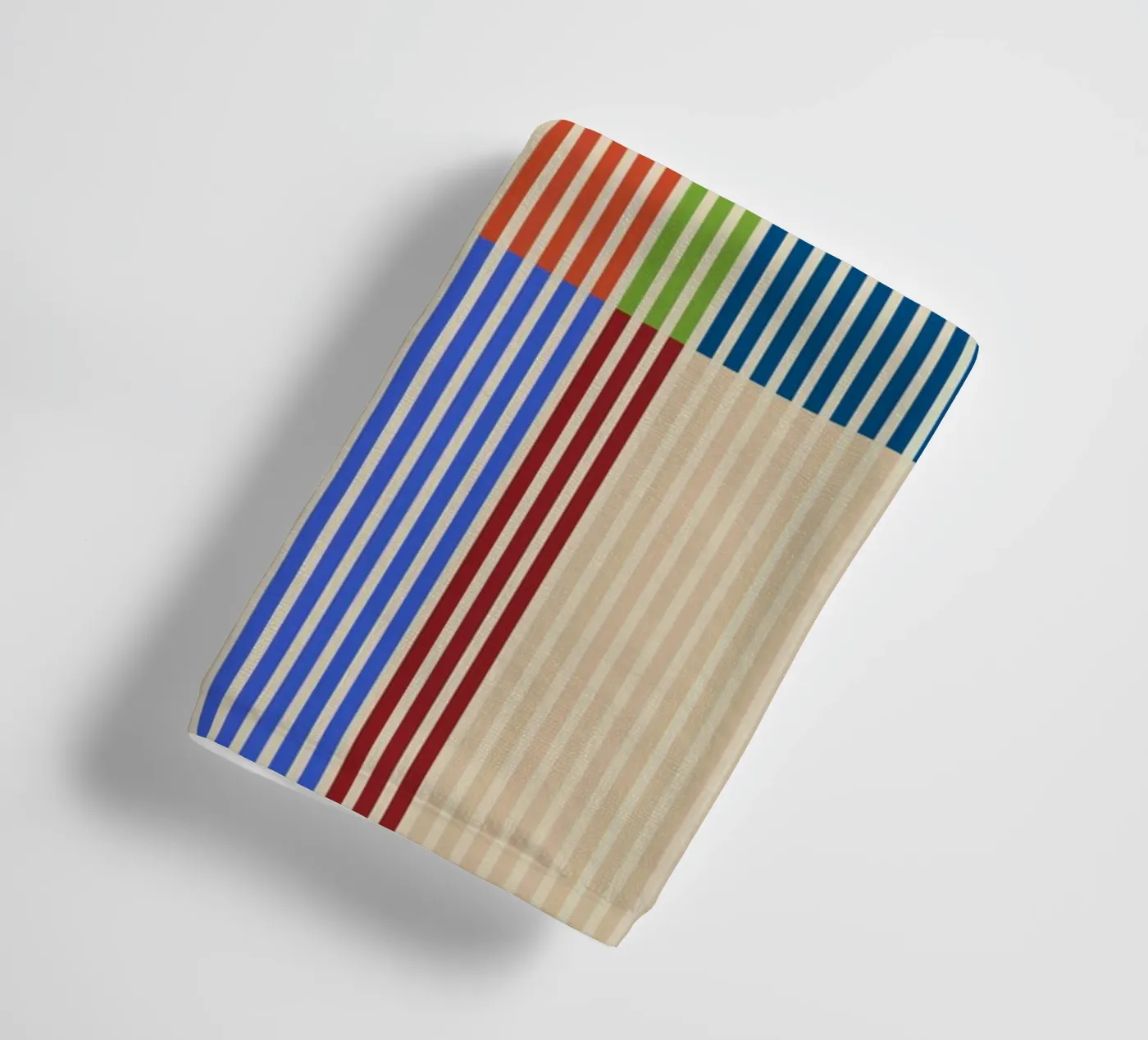 Colourful linear Bauhaus Patchwork lines Pattern 1 towel by Dominique Vari Abstract