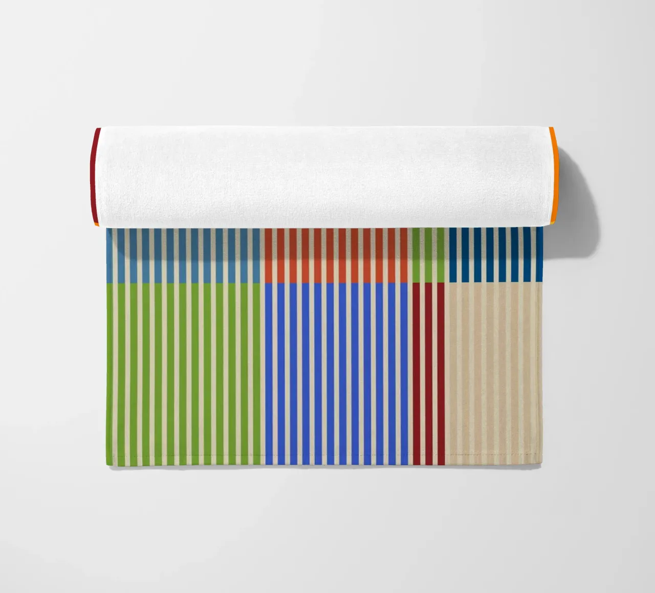 Linee colorate e lineari Bauhaus Patchwork Modello 1 telo mare da Dominique Vari Abstract