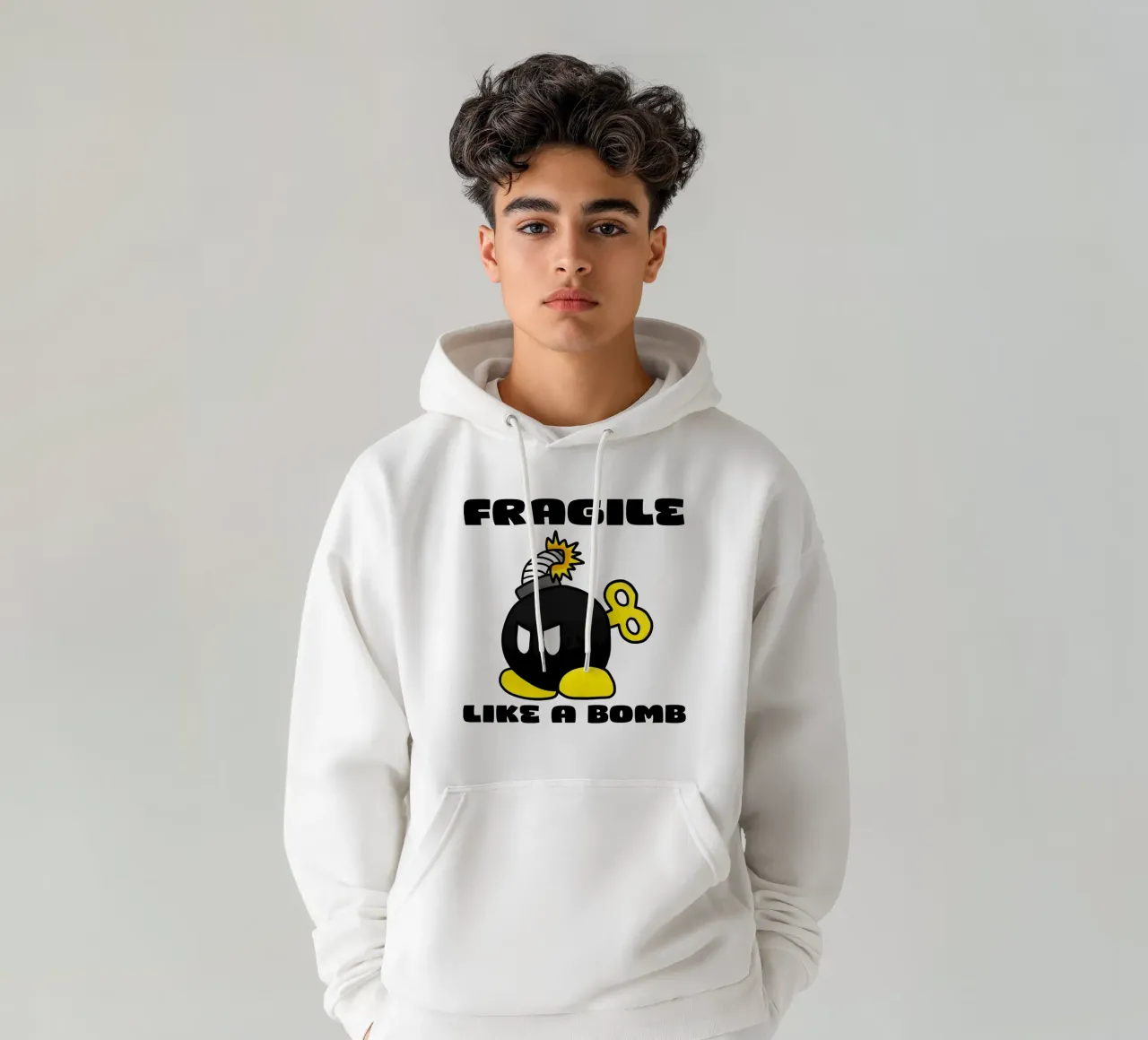 Fragile come una bomba felpa con cappuccio da Loobs