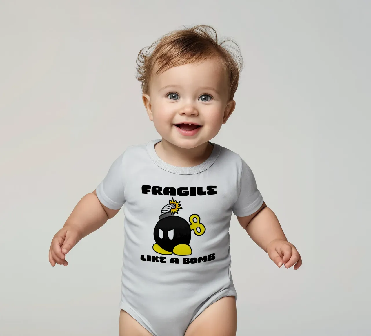 Fragile comme une bombe body bébé de Loobs