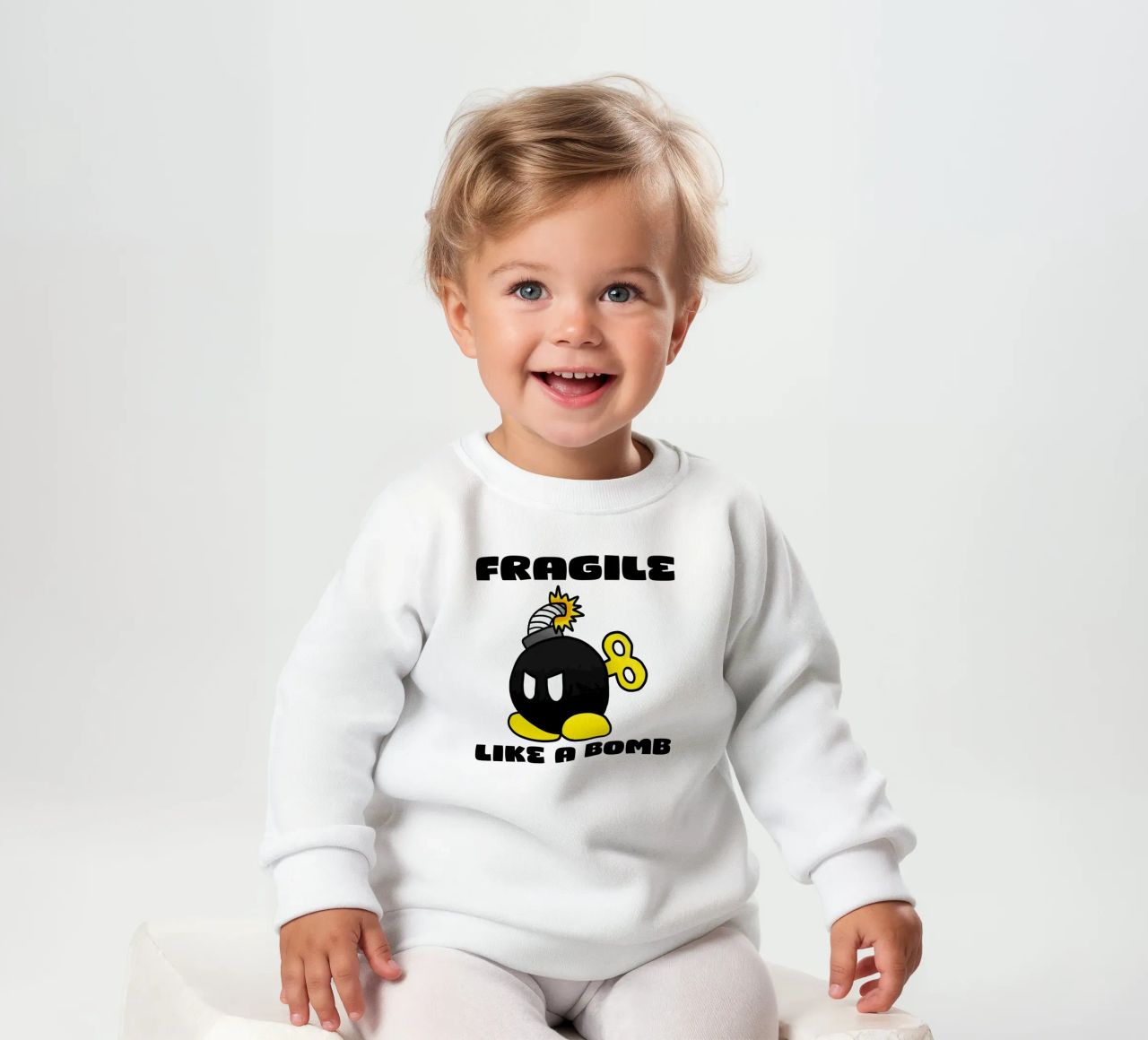 Fragile come una bomba felpa neonato da Loobs