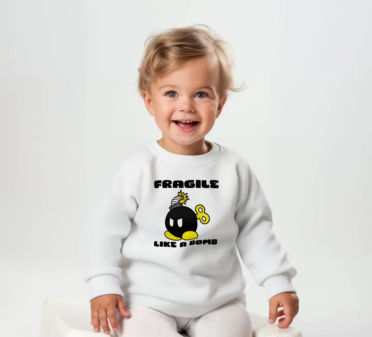 Fragile come una bomba felpa neonato da Loobs