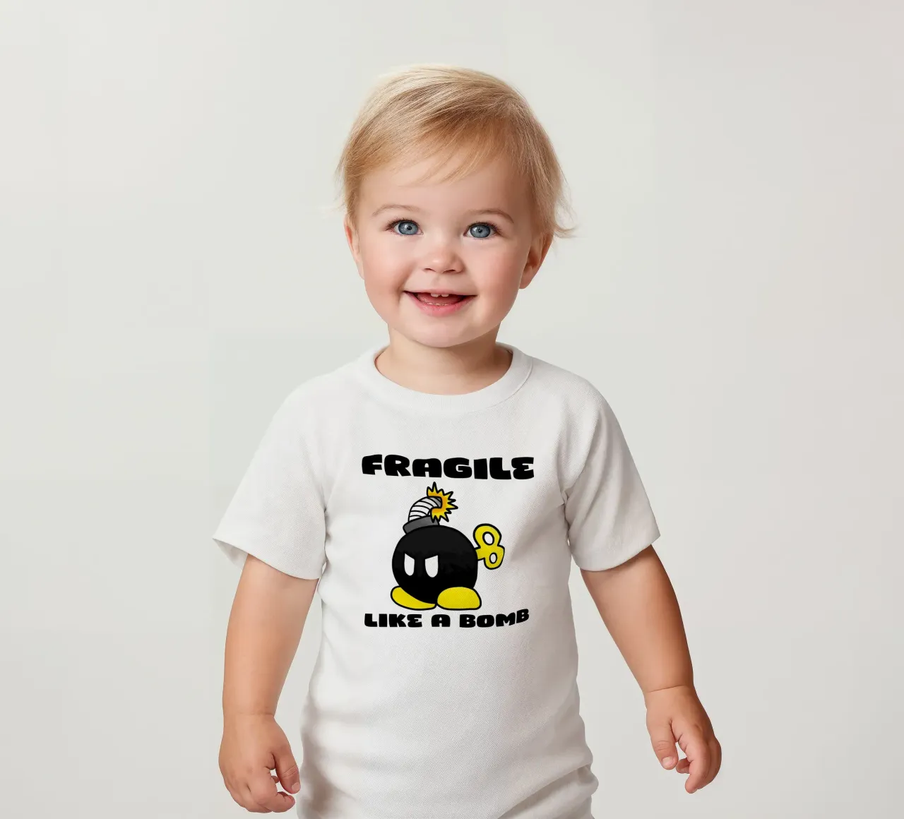 Fragile come una bomba maglietta neonato da Loobs