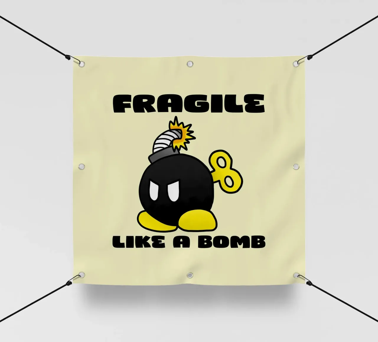 Fragile come una bomba telo in pvc da Loobs