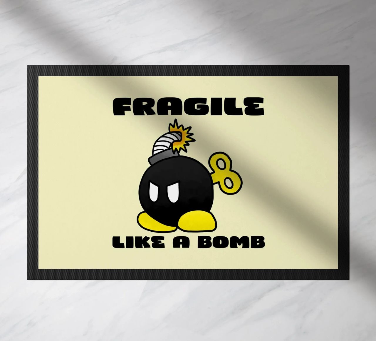 Fragile like a Bomb doormat by Loobs
