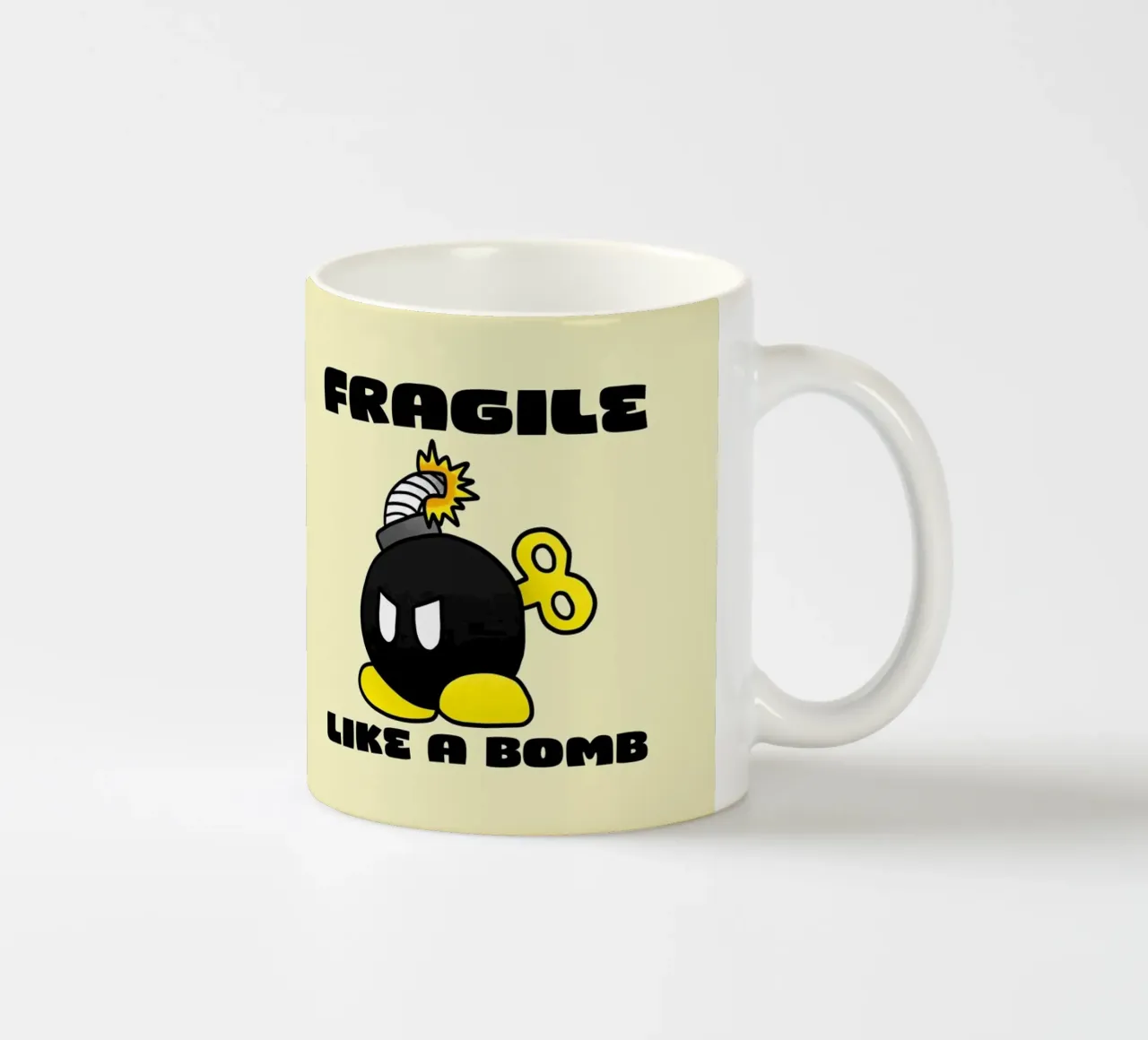 Frágil como una bomba taza de cerámica de Loobs