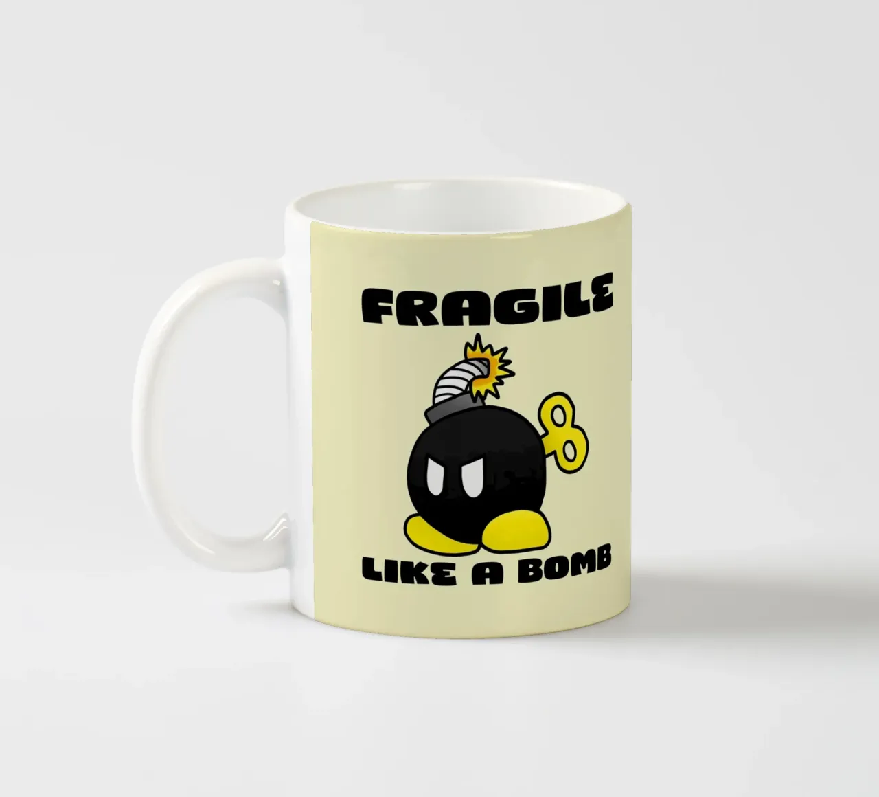 Frágil como una bomba taza de cerámica de Loobs