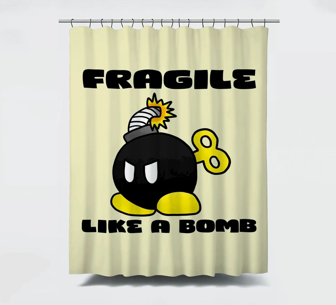 Fragile come una bomba tenda da doccia da Loobs