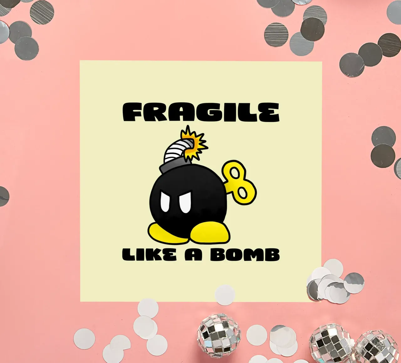 Fragile comme une bombe autocollant de Loobs