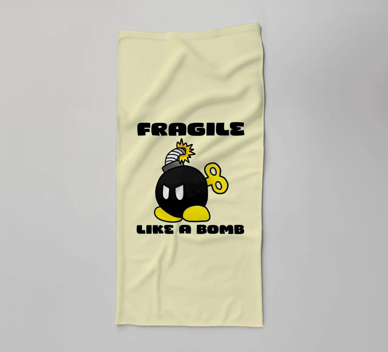 Fragile like a Bomb towel by Loobs