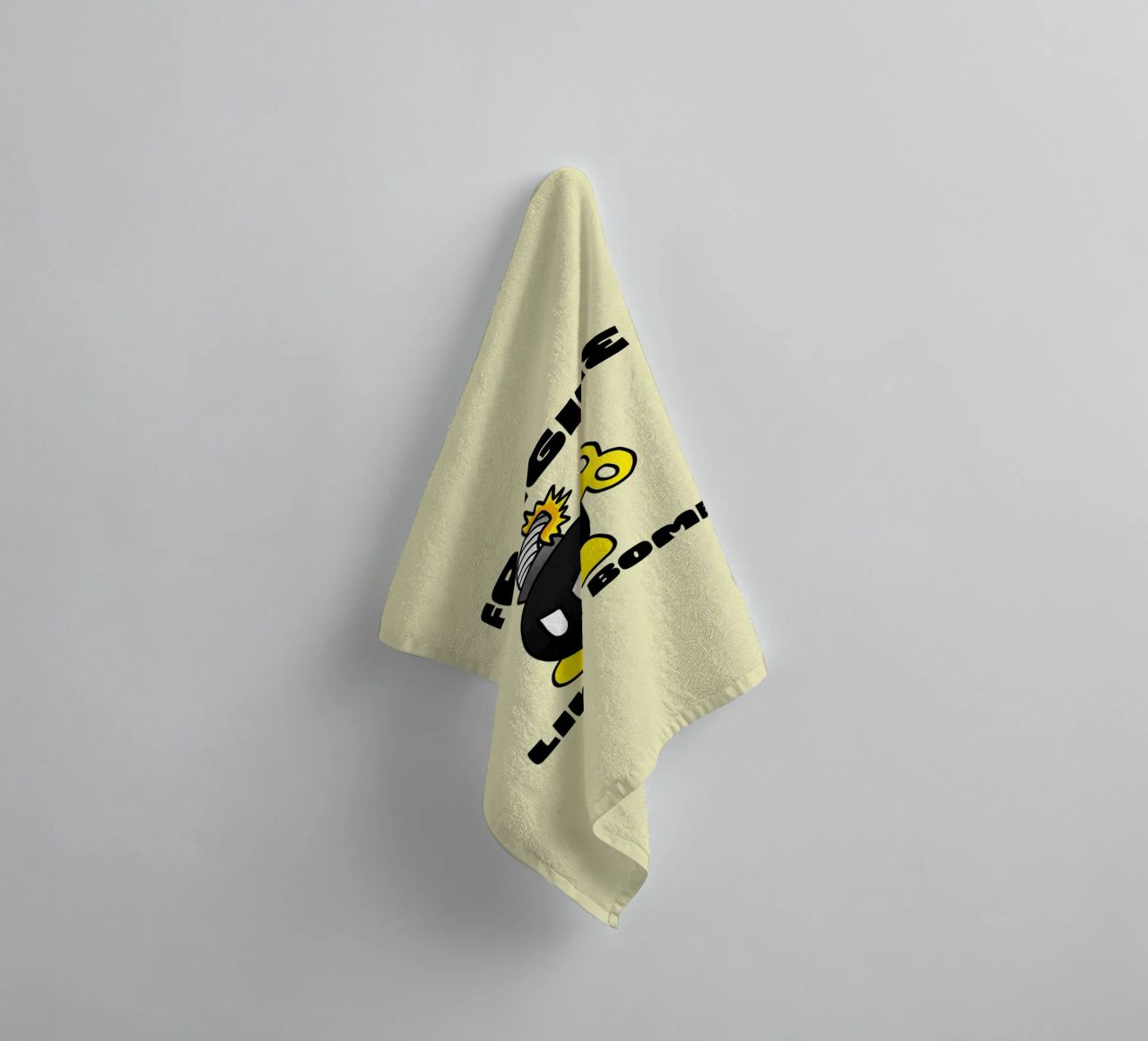 Fragile like a Bomb towel by Loobs