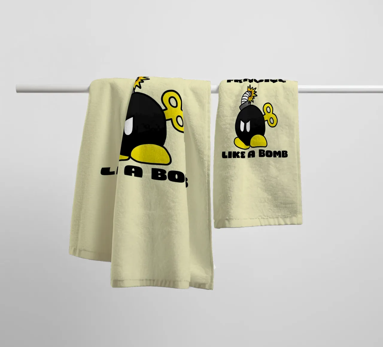 Fragile like a Bomb towel by Loobs