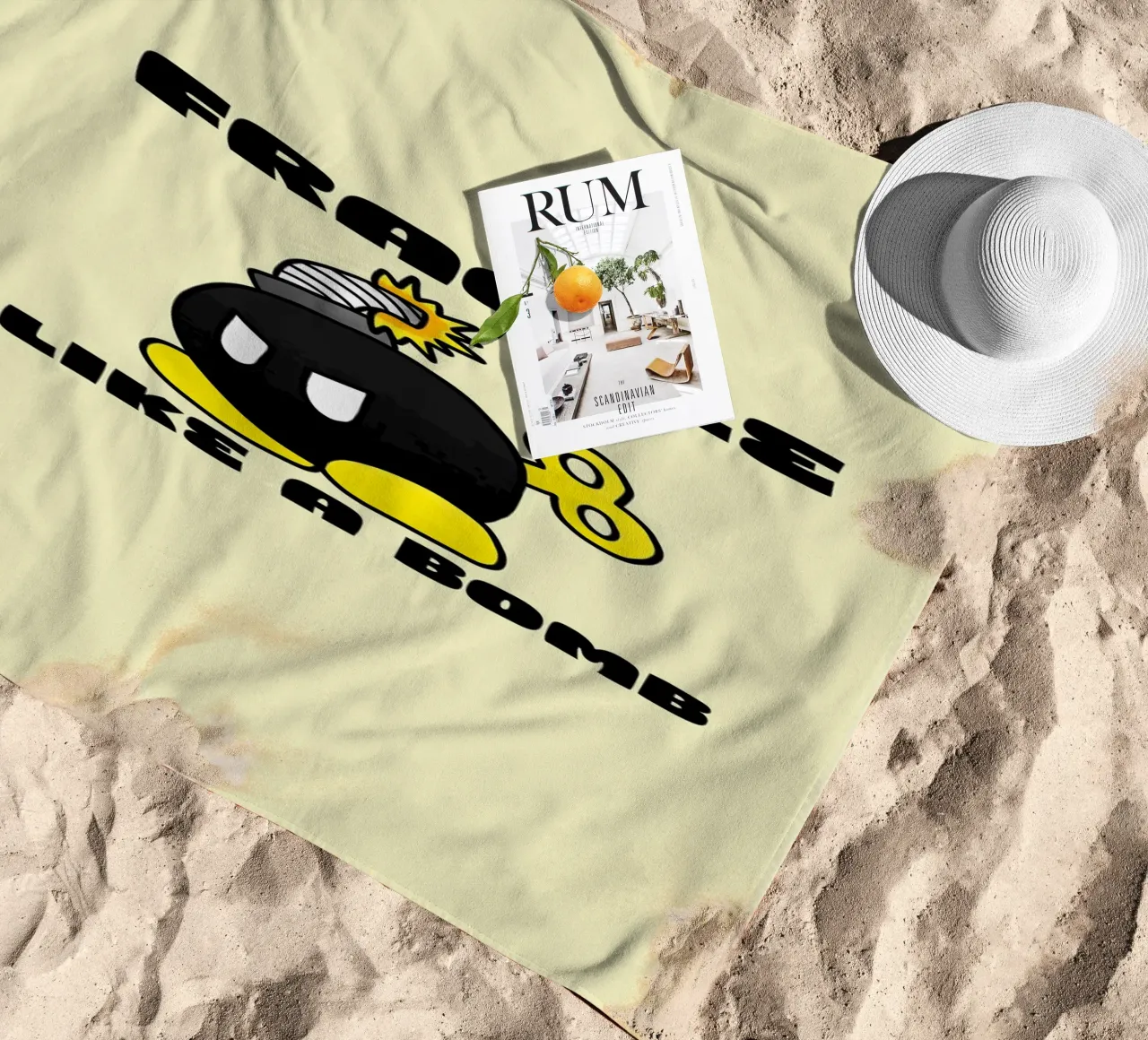 Fragile come una bomba telo mare da Loobs