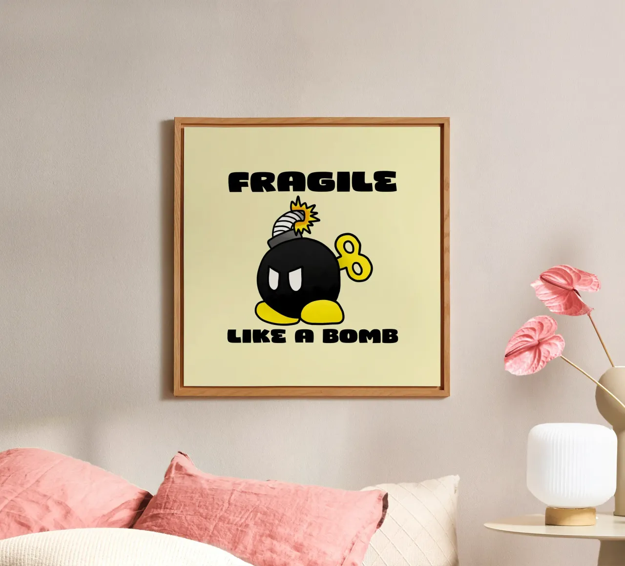 Fragile come una bomba alluminio dibond da Loobs