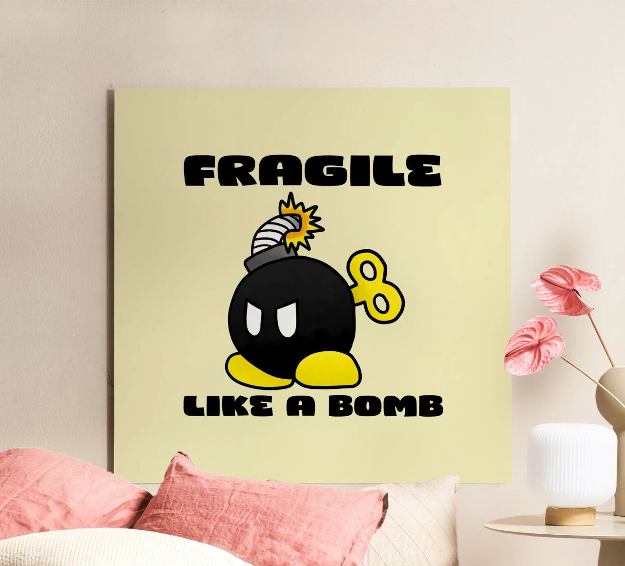 Fragile come una bomba alluminio dibond da Loobs