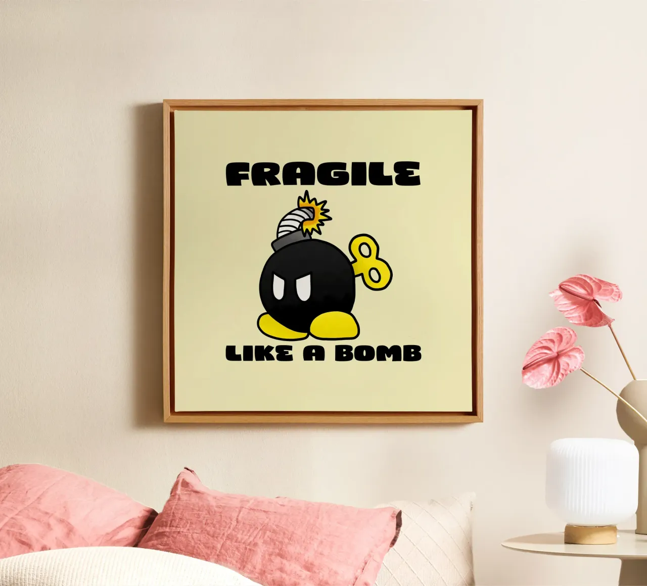 Fragile like a Bomb canvas by Loobs