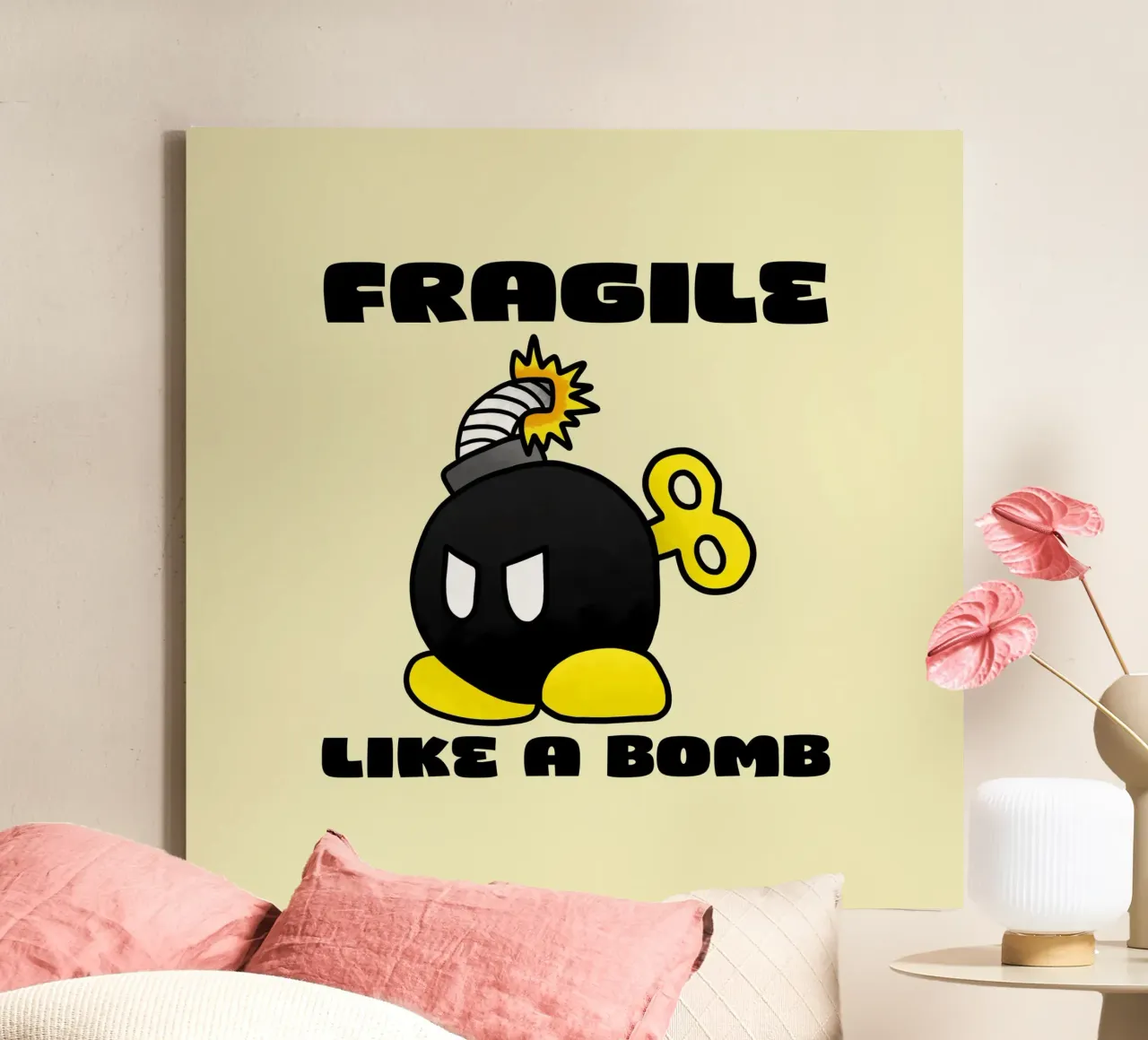Fragile like a Bomb canvas by Loobs