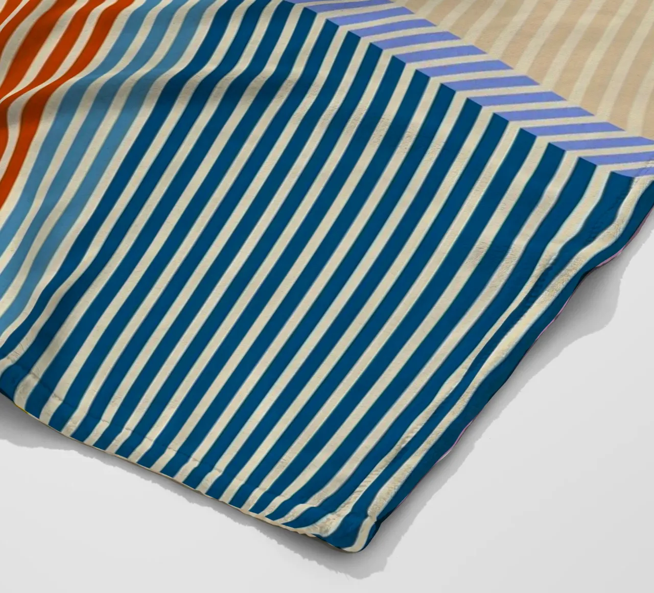 Bauhaus Colourful 3D Linear Stripe Pattern 2 fleece blanket by Dominique Vari Abstract