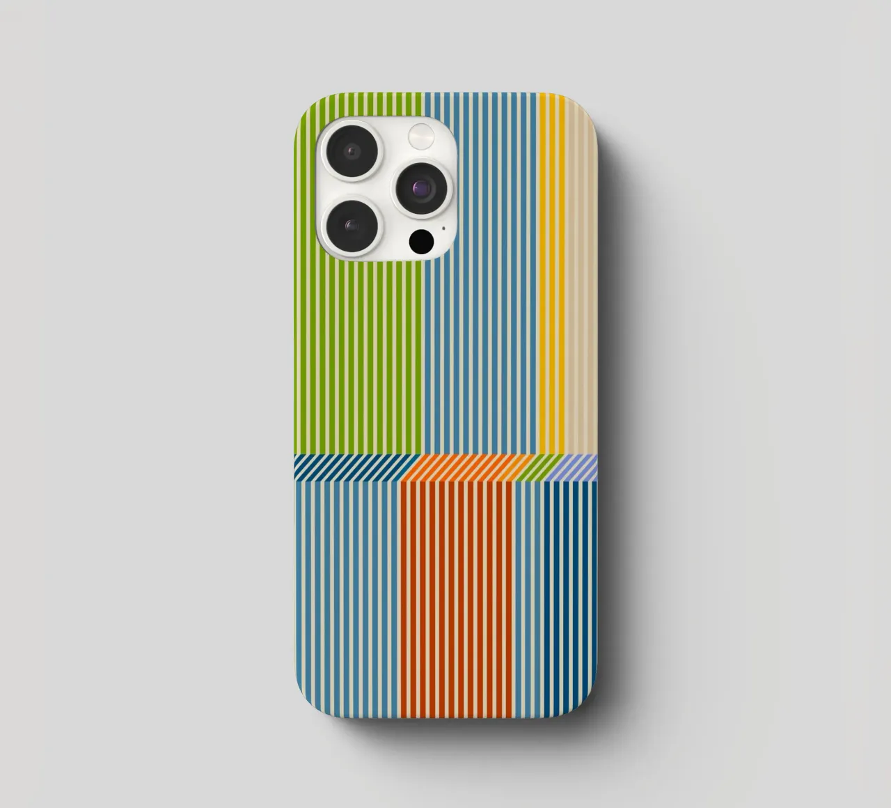 Bauhaus Colourful 3D Linear Stripe Pattern 2 iphone case by Dominique Vari Abstract
