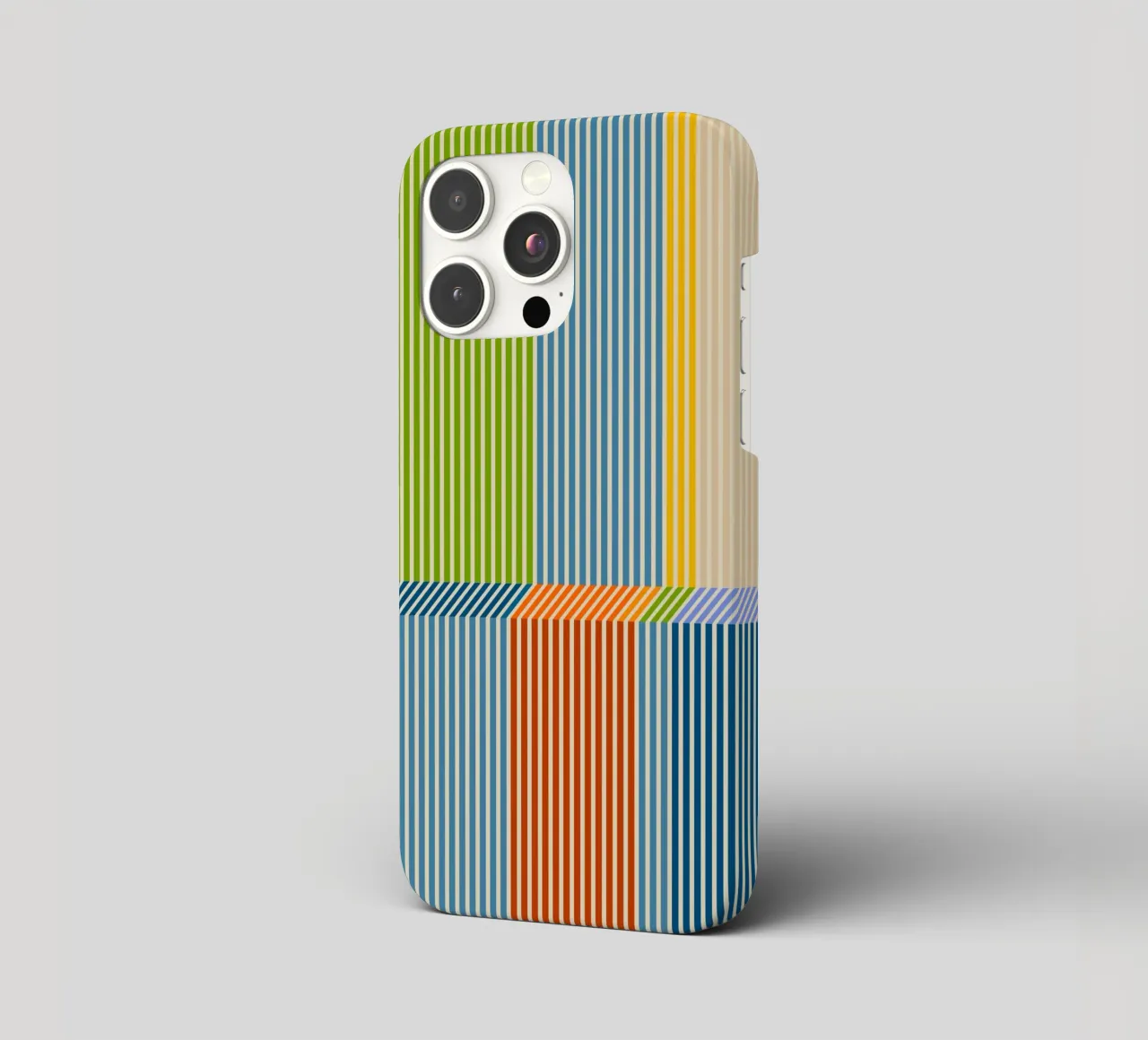 Bauhaus Colourful 3D Linear Stripe Pattern 2 iphone case by Dominique Vari Abstract