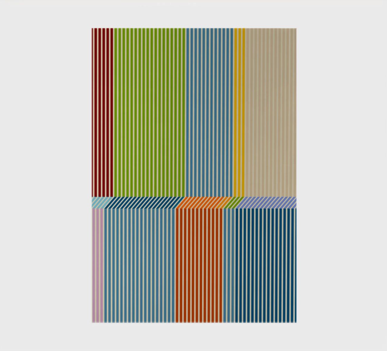 Bauhaus Colourful 3D Linear Stripe Pattern 2 notebook by Dominique Vari Abstract