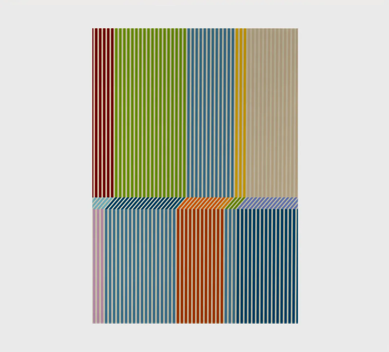 Bauhaus Colourful 3D Linear Stripe Pattern 2 notebook by Dominique Vari Abstract