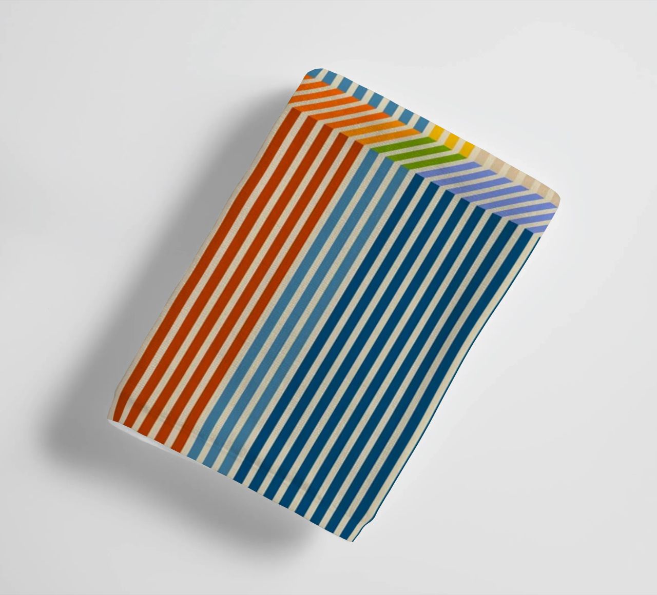 Bauhaus Colourful 3D Linear Stripe Pattern 2 towel by Dominique Vari Abstract