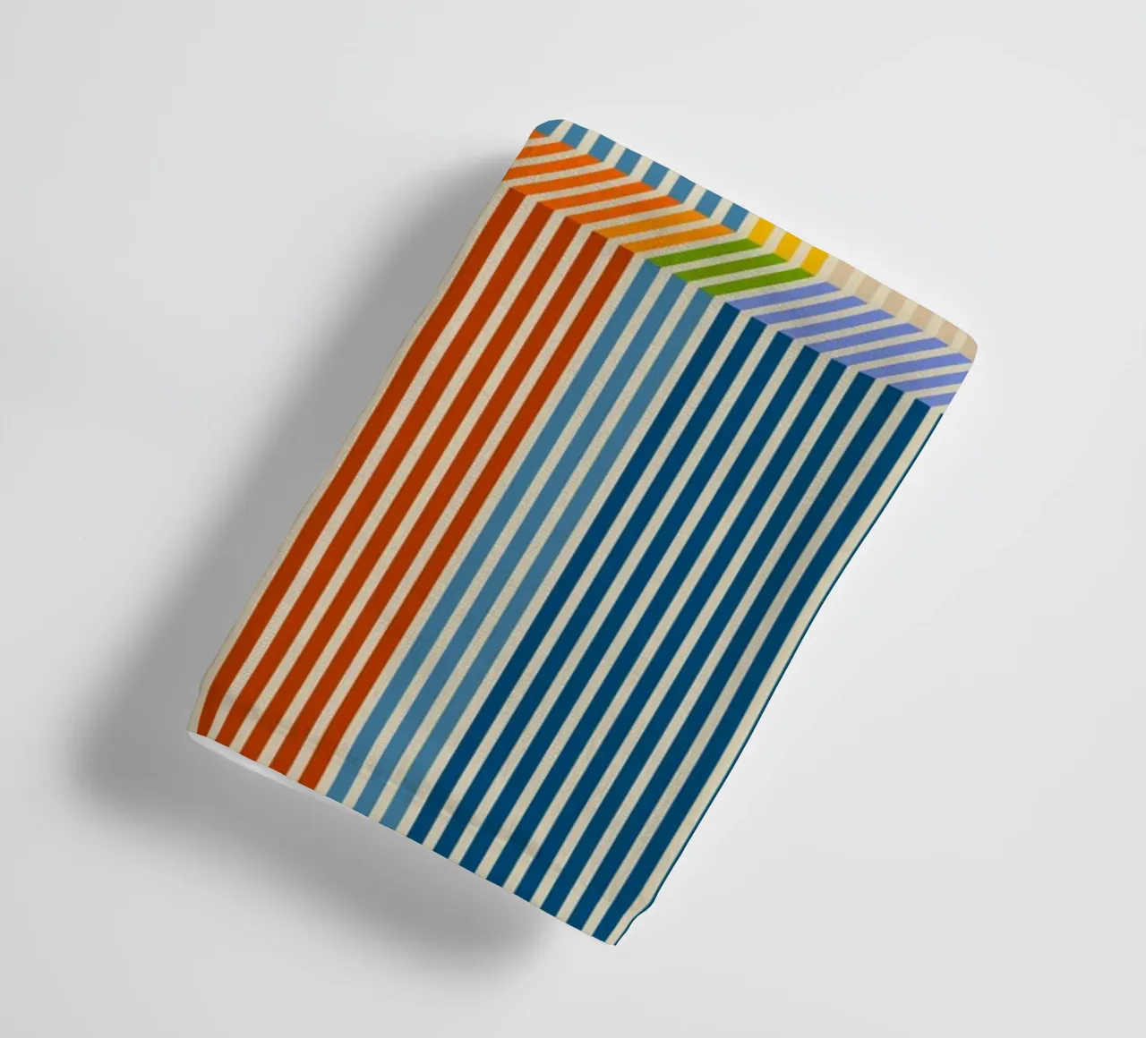 Bauhaus Buntes 3D-Linear-Streifen-Muster 2 Handtuch von Dominique Vari Abstract