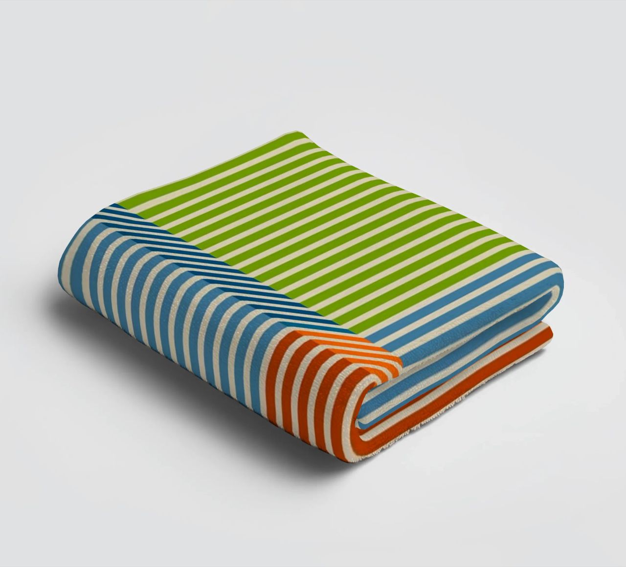 Bauhaus Colourful 3D Linear Stripe Pattern 2 towel by Dominique Vari Abstract