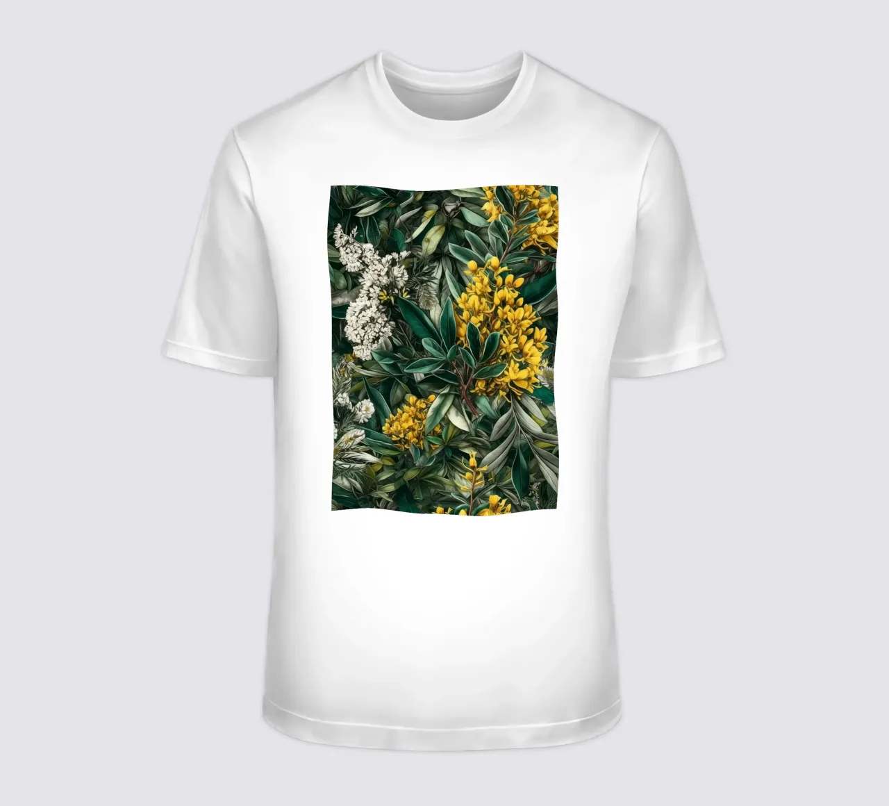 Fiori e foglie botaniche t-shirt da Justyna Jaszke JBJart